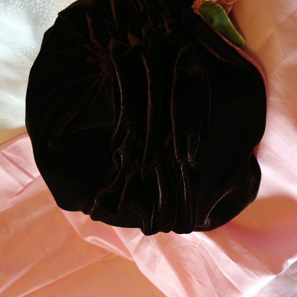 Brown and pink velour hat - Picture 8 of 8